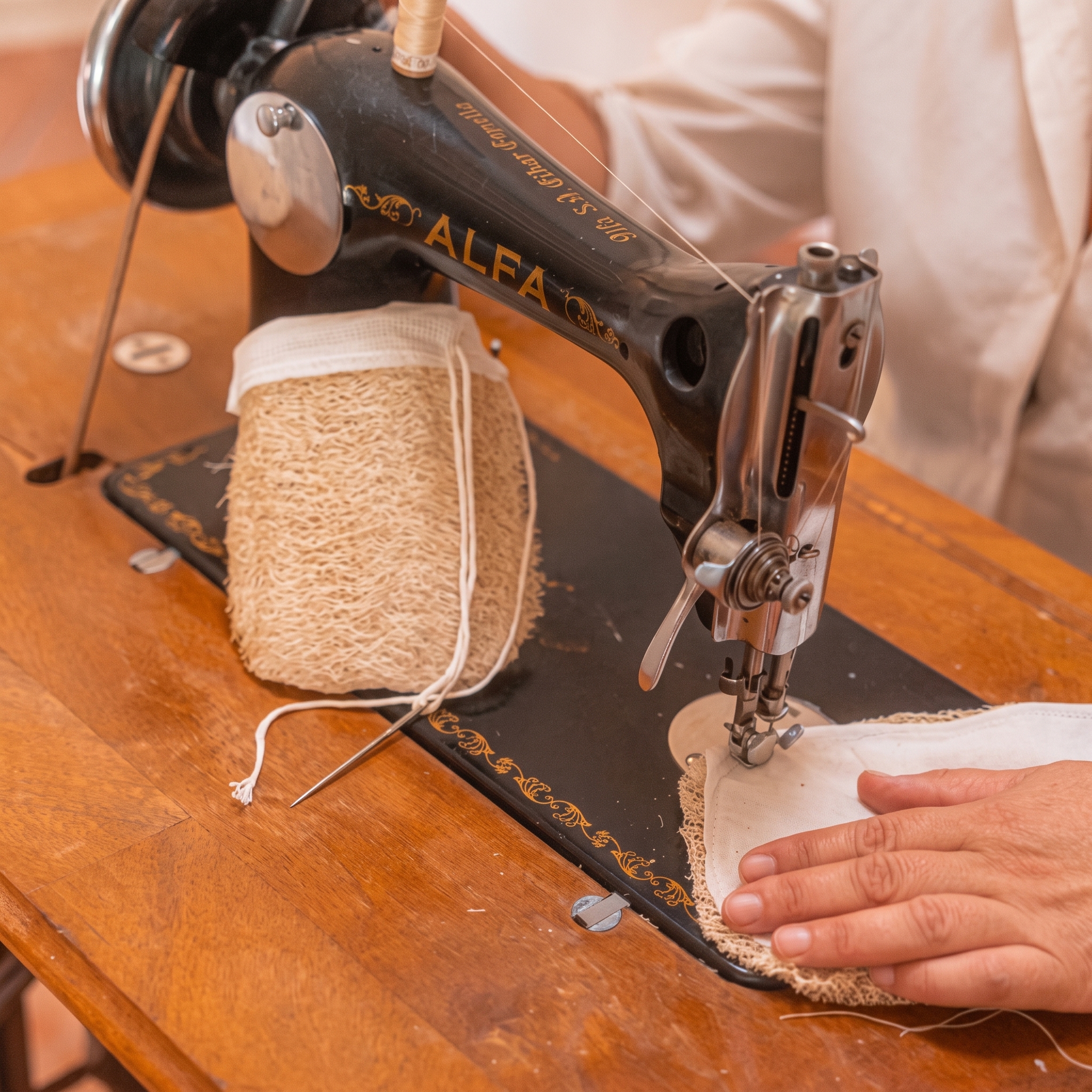 Esponja natural Arraigo, con jabón recargable
